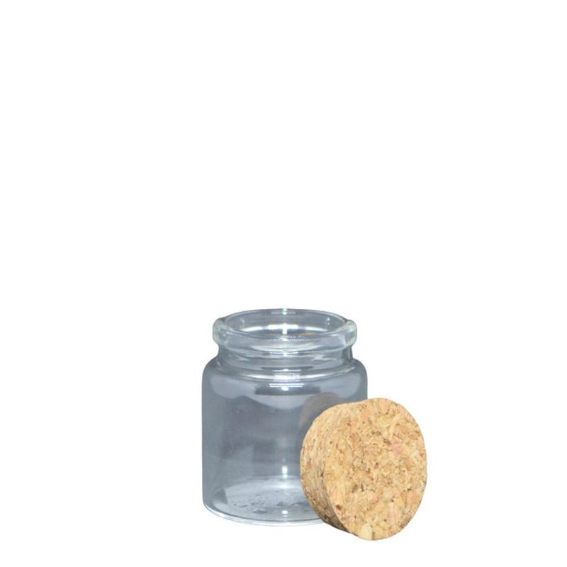 Pote de Vidro C/ Tampa Rolha de Cortiça 50ml Artegift (01 unidade)