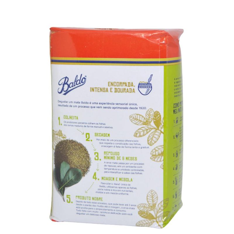 Erva-Mate Padrão Uruguaio Dourada Intensa Baldo (500 gramas)