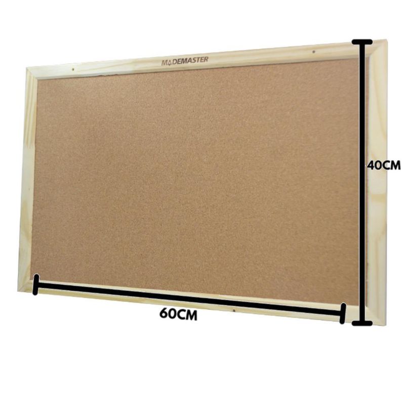 Quadro Aviso de Cortiça C/ Moldura de Madeira 40x60cm Mademaster (01 unidade)