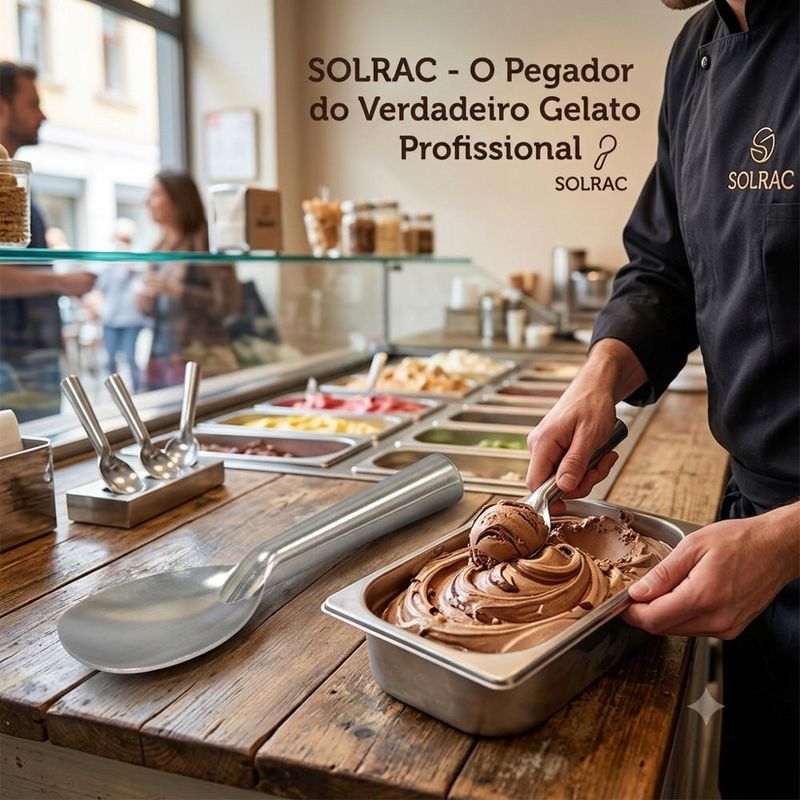 Pegador de Alumínio Profissional P/ Sorvete 22x6cm Solrac (01 unidade)