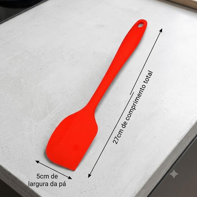 Espátula de Silicone Total Vermelha 28cm Ref. 001 Solrac (01 unidade)