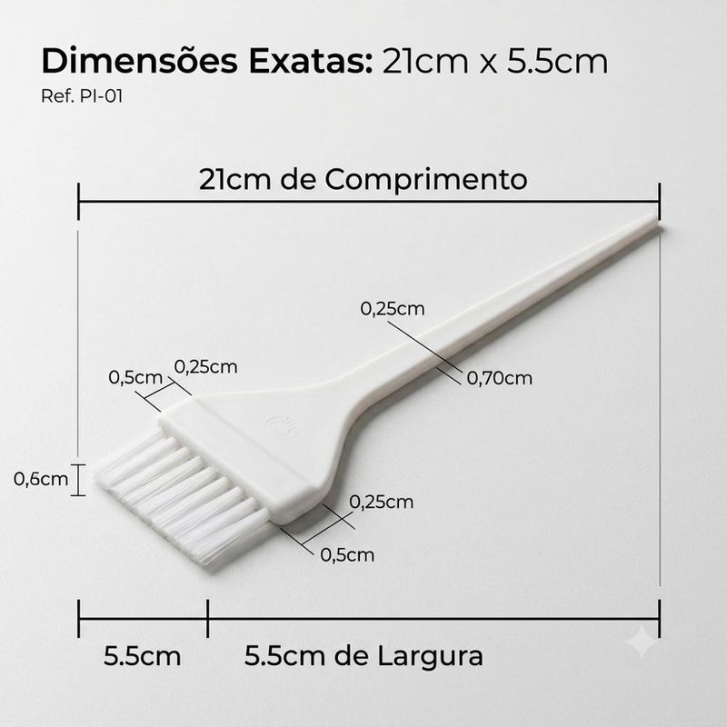 Pincel P/ Culinário Branco Ref. PI-01 Solrac (01 unidade)