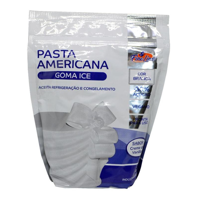 Pasta Americana Branca Creme de Vanilla Goma Ice Fine Line (800 gramas)