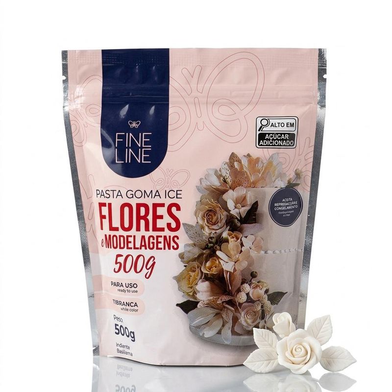 Pasta P/ Flores e Modelagens Goma Ice Fine Line (500 gramas)