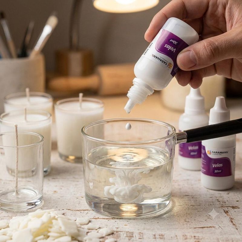 Corante Líquido para Velas Branco Saramanil (30ml)