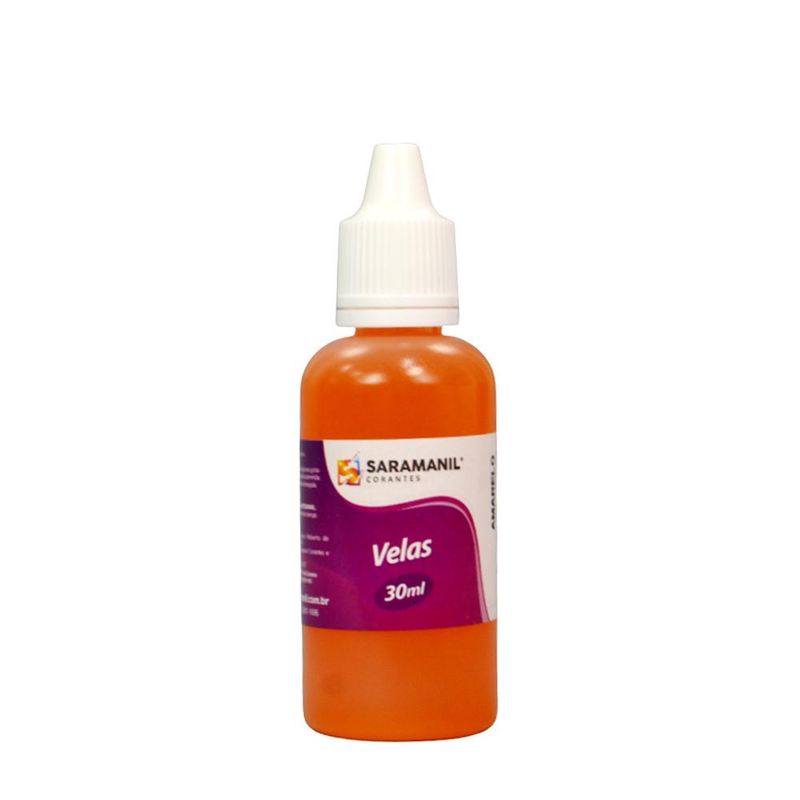Corante Líquido para Velas Amarelo Saramanil (30ml)