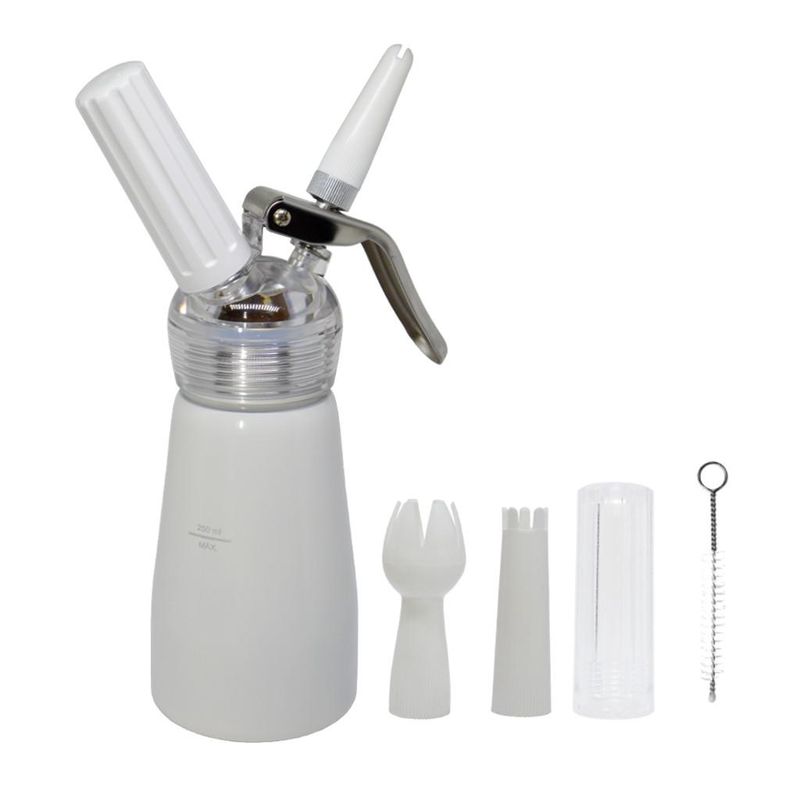 Garrafa para Chantilly em Alumínio Standard CP Branca Ref. FP0050-09-07 250ml FPRO (01 unidade)