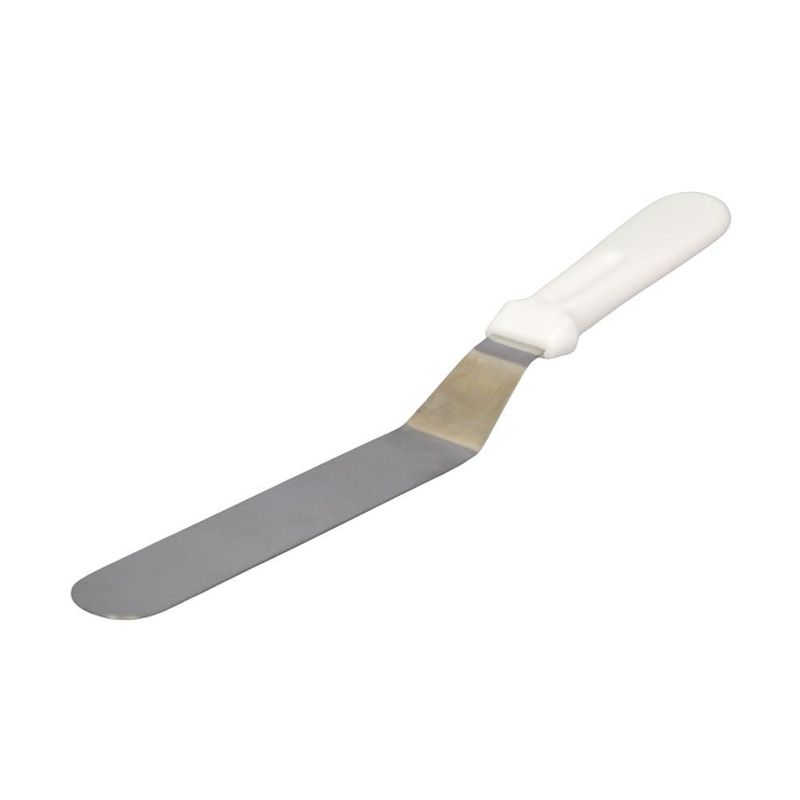 Espátula de Inox Flexível Curva C/ Cabo Branco 20cm Solrac (01 unidade)