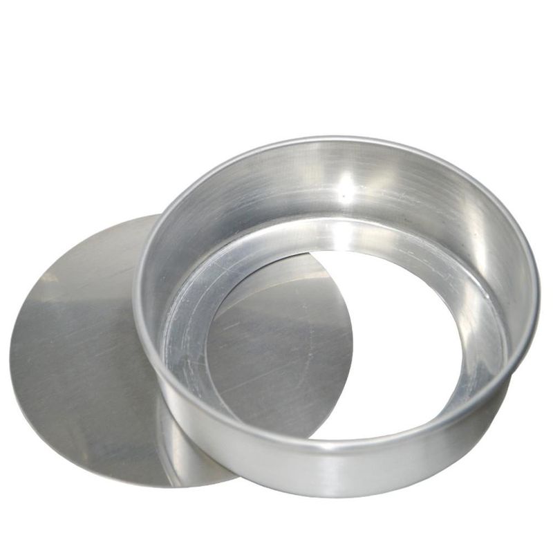 Forma de Alumínio Redonda para Bolo C/ Fundo Falso 25x8cm Alumínio Circular (01 unidade)