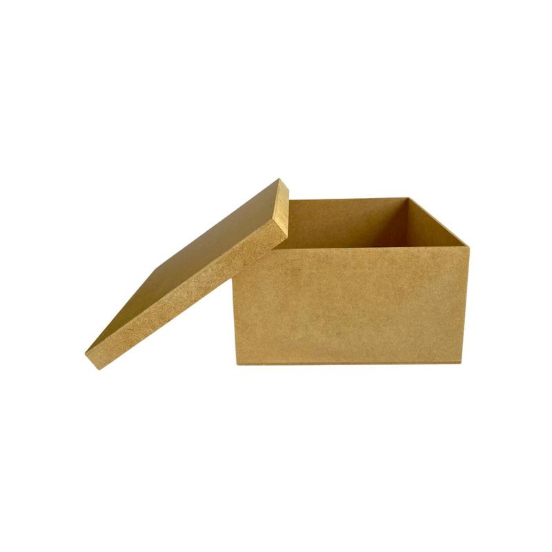 Caixa de MDF Tampa Sapato Quadrado Alta 20x20cm Ref.: 19024 Contraste (01 Unidade)
