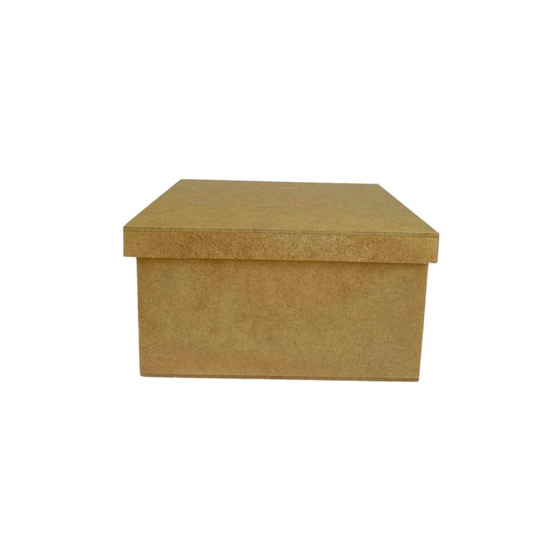 Caixa de MDF Tampa Sapato Quadrado Alta 20x20cm Ref.: 19024 Contraste (01 Unidade)