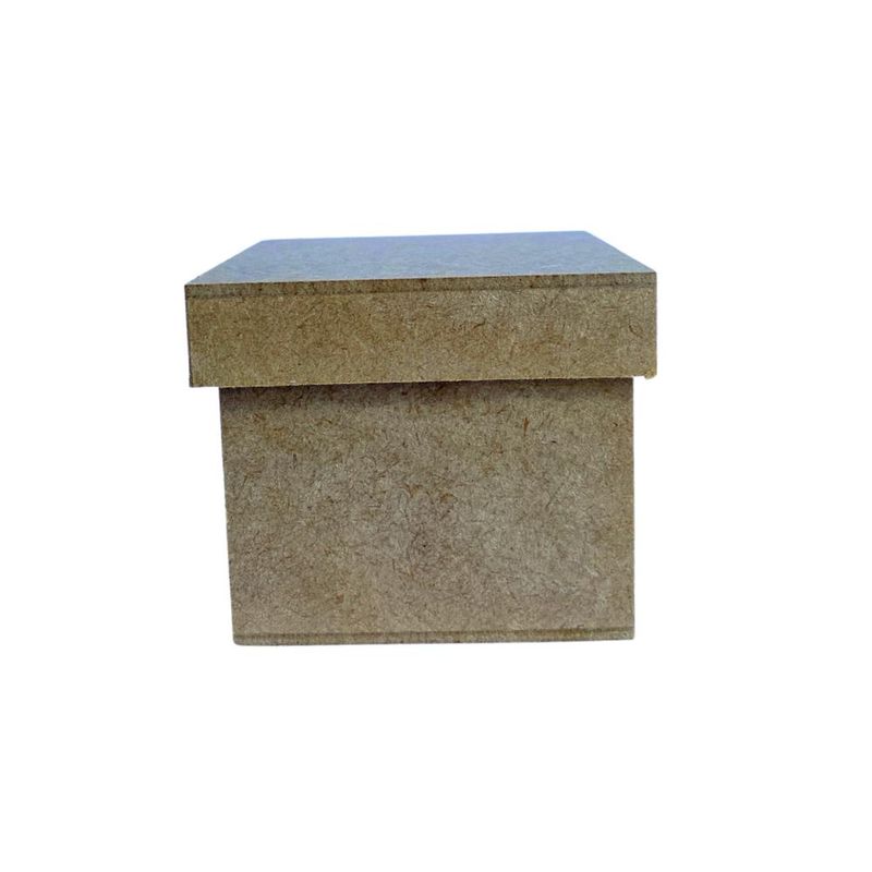 Caixa de MDF Tampa Sapato Quadrado Alta 9x9cm Ref.: 19020 Contraste (01 Unidade)