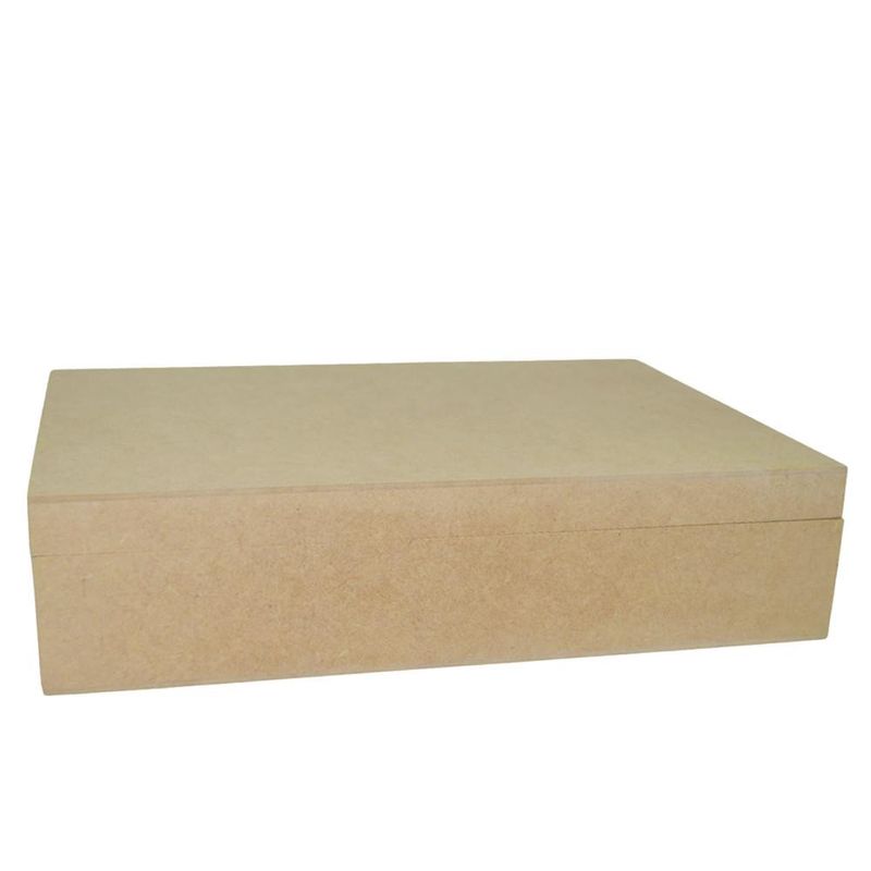 Caixa de MDF com Dobradiça 35x25x08cm Ref.: LJ425 LJ Artesanatos (01 Unidade)