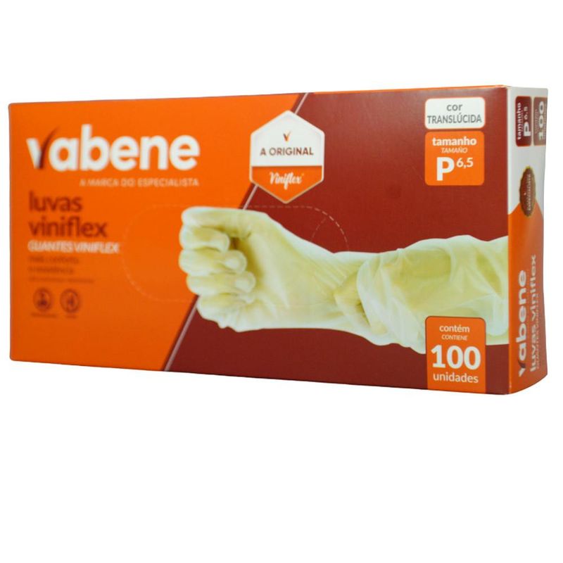 Luvas de Segurança Viniflex Translúcida Tamanho P 6.5" Vabene (100 unidades)