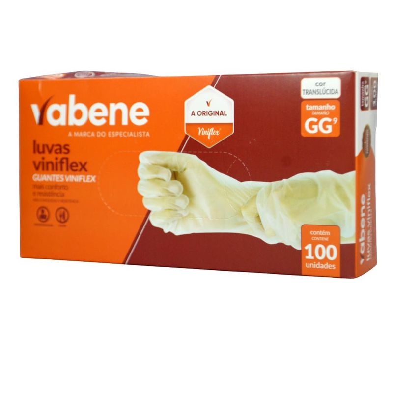 Luvas de Segurança Viniflex Translúcida Tamanho GG 9" Vabene (100 unidades)