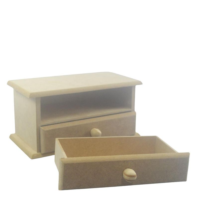 Mini Cômoda de MDF C/ 02 Gavetas Ref.: LJ67 LJ Artesanatos (01 Unidade)