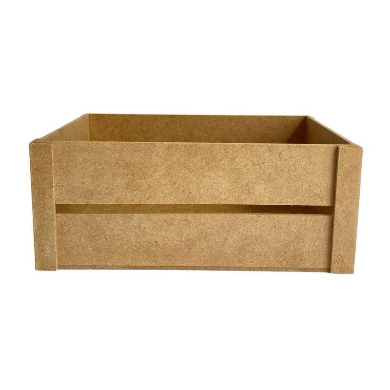 Cesta de MDF Caixotinho GG Ref.: 13005 19x13,5x8,5cm Contraste (01 Unidade)
