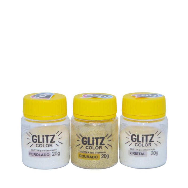 Glitter para Decoração Glitz Color 20gr Fab! (01 unidade)-cristal