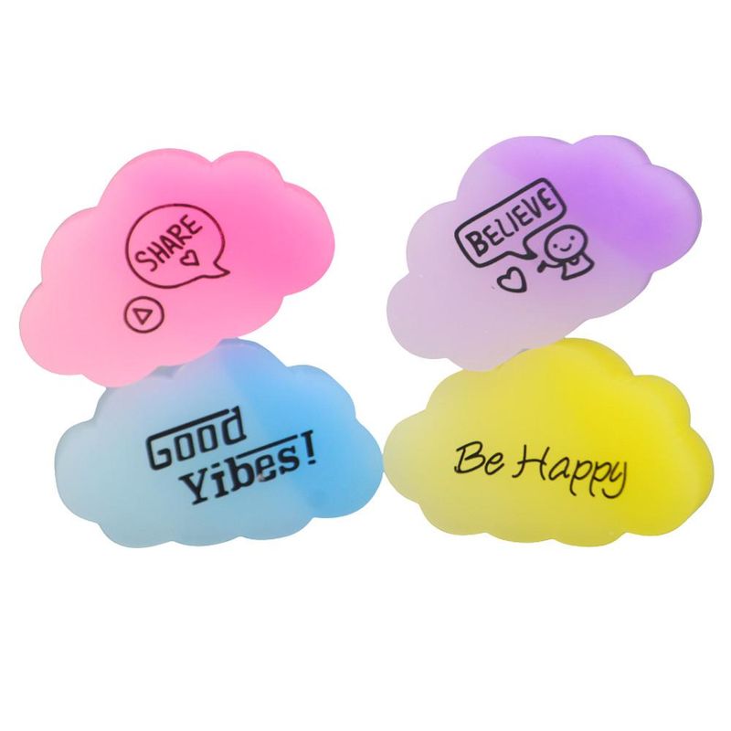 Borracha Nuvem Good Yibes Be Happy Believe Share Acrilex (01 unidade)