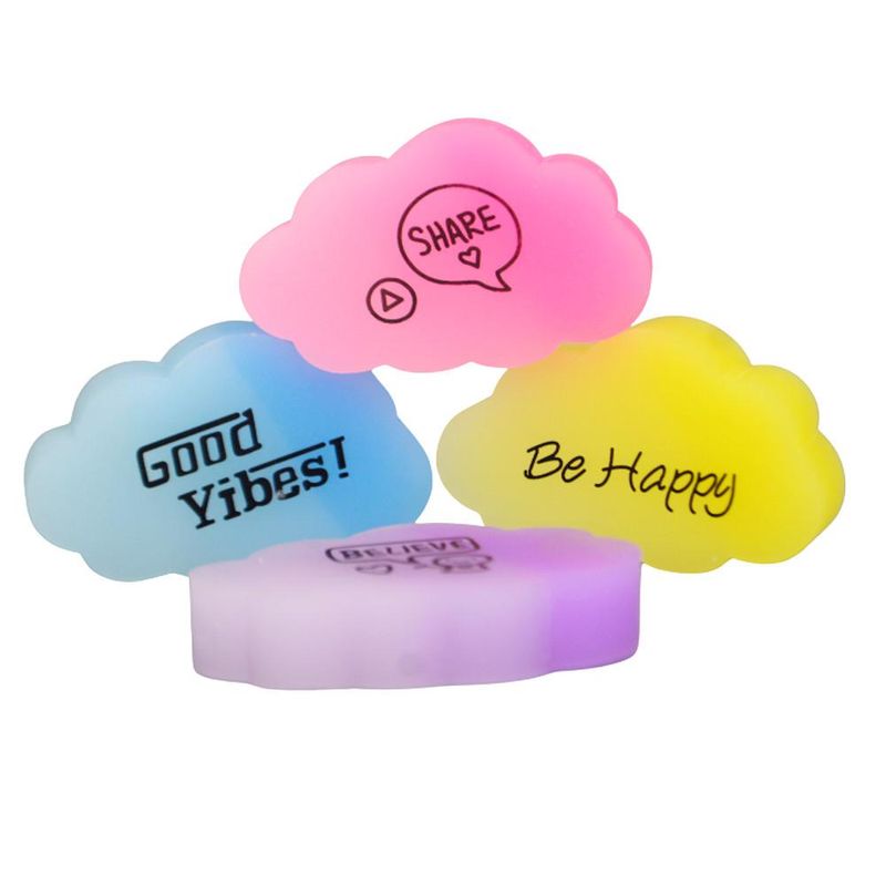 Borracha Nuvem Good Yibes Be Happy Believe Share Acrilex (01 unidade)