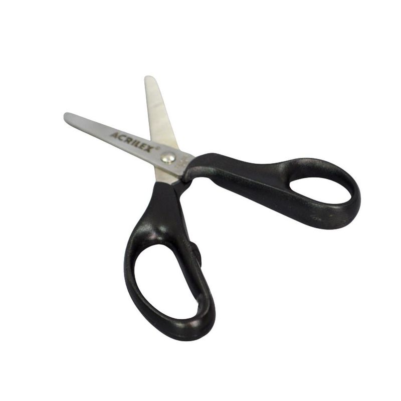 Tesoura Escolar Cabo Preto 13cm Acrilex (01 unidade)