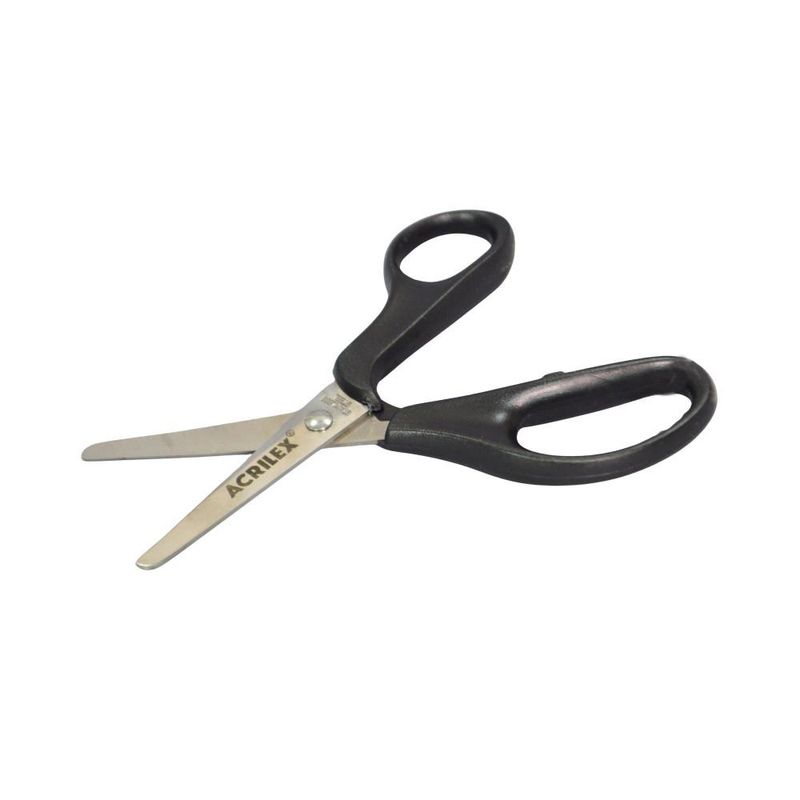 Tesoura Escolar Cabo Preto 13cm Acrilex (01 unidade)