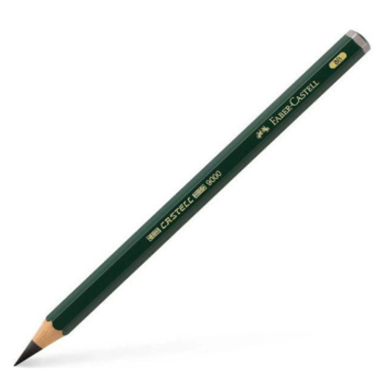Lápis Grafite Técnico Preto 9000 8B Faber-Castell (01 Unidade)