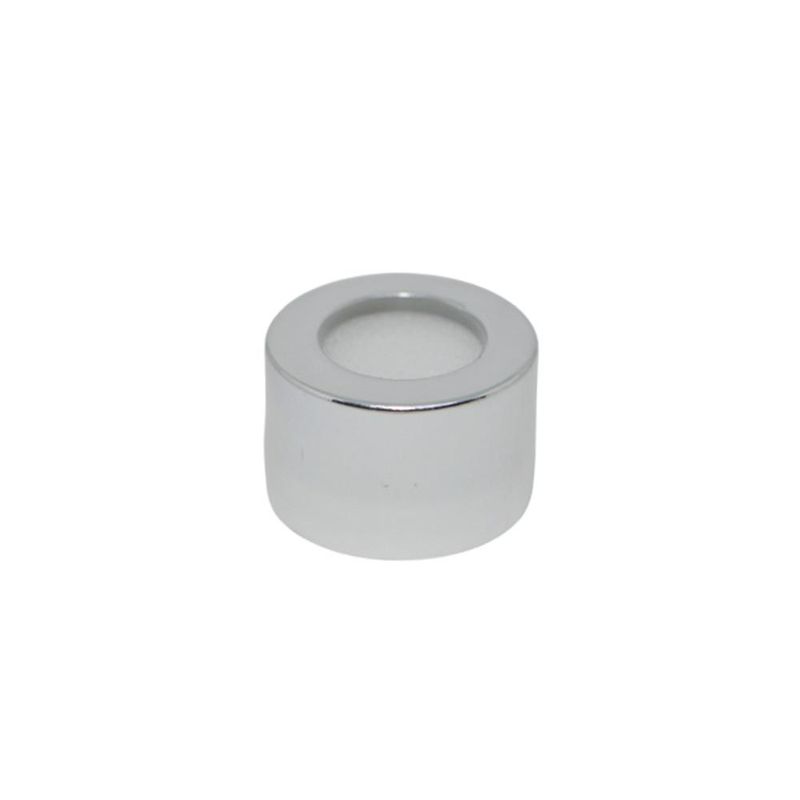 Tampa de Plástico Metalizado Luxo P/ Difusor C/ Furo Rosca 18/410 Prata Irmãos Haluli (01 unidade)