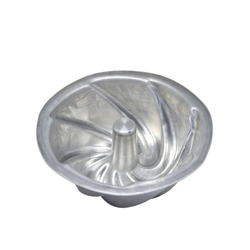 Forma de Alumínio C/ Tubo Vulcão 13x6cm Alumínio Circular (01 unidade)