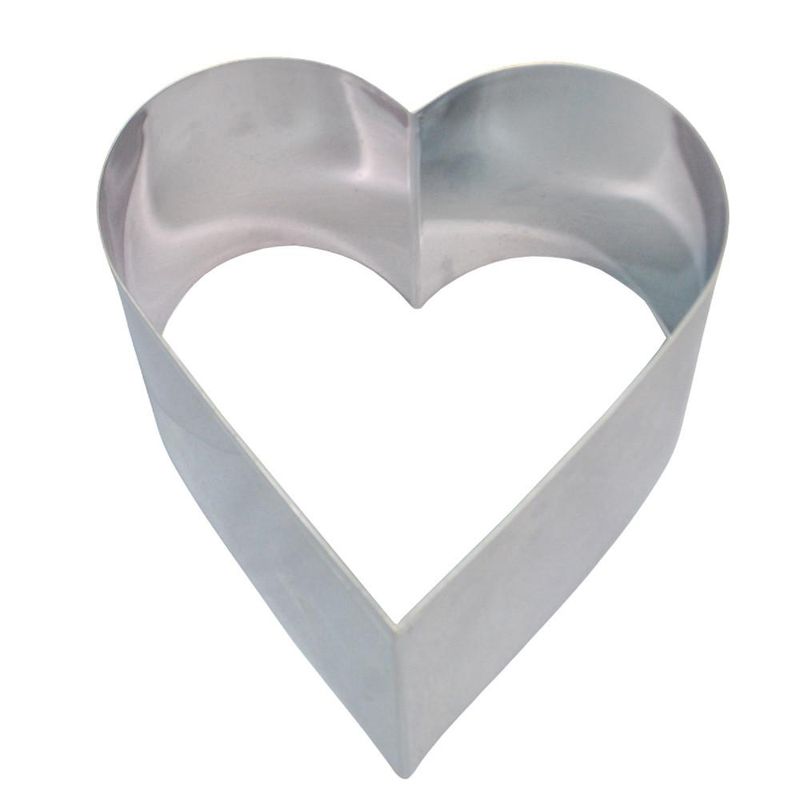 Aro Cortador de Inox Coração 20x12cm Tamanho 20 Alumínio Circular (01 unidade)
