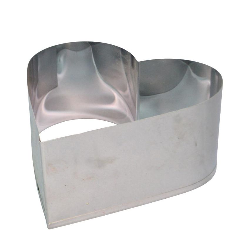 Aro Cortador de Inox Coração 20x12cm Tamanho 20 Alumínio Circular (01 unidade)
