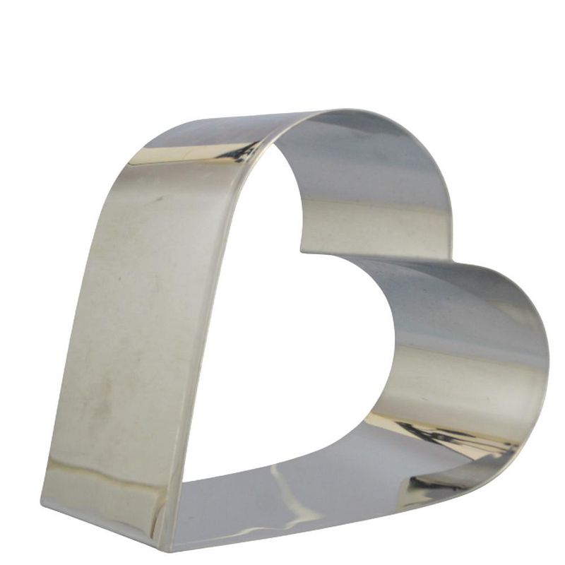 Aro Cortador de Inox Coração 20x12cm Tamanho 20 Alumínio Circular (01 unidade)