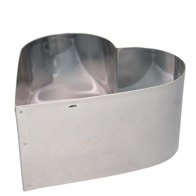 Aro Cortador de Inox Coração 20x12cm Tamanho 20 Alumínio Circular (01 unidade)
