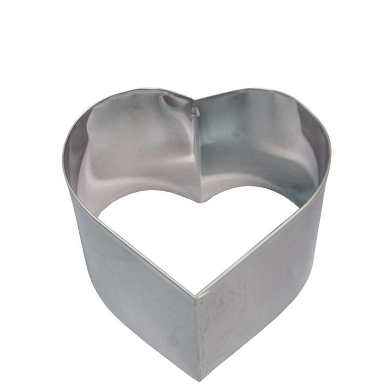 Aro Cortador de Inox Coração 15x12cm Tamanho 15 Alumínio Circular (01 unidade)