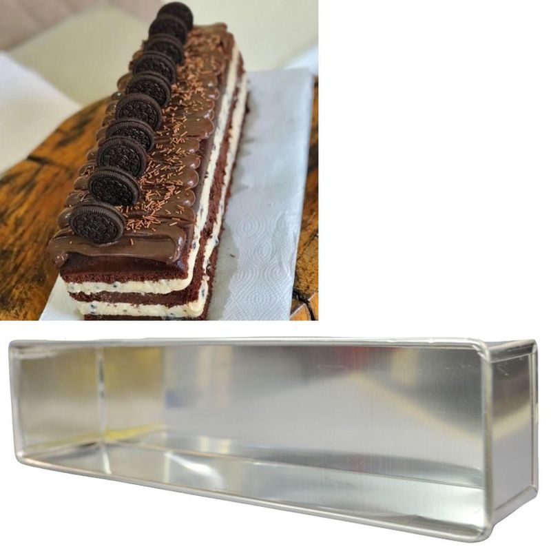 Forma de Alumínio P/ Pão de Forma Slice Log Cake 45x10x10cm Circular (01 unidade)