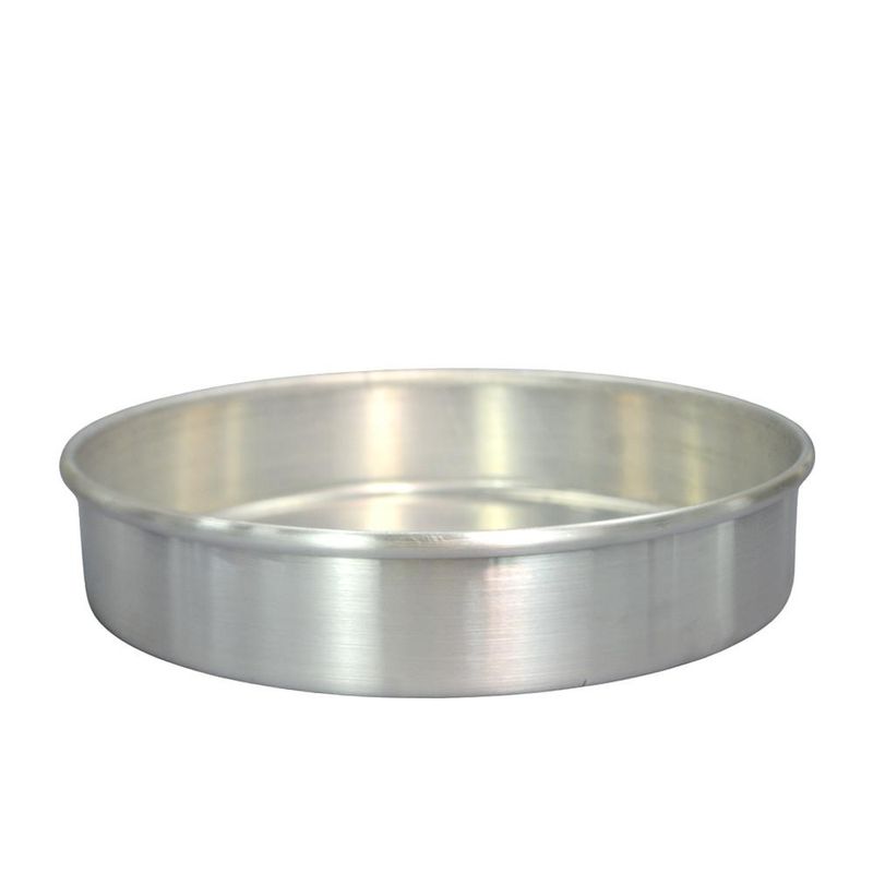 Forma de Alumínio para Torta Fundo Fixo 25x5cm Alumínio Circular (01 unidade)