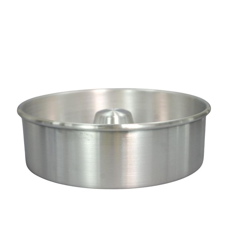 Forma de Alumínio Reta C/ Tubo para Bolo e Pudim 25x8cm Alumínio Circular (01 unidade)