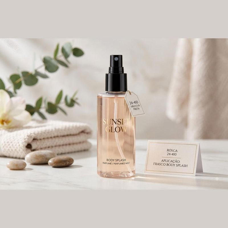 Válvula Spray P/ Body Splash Rosca 24/410 Preta Irmãos Haluli (01 unidade)