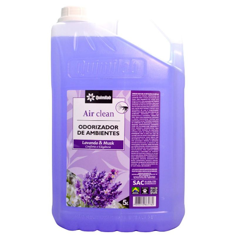 Odorizador de Ambiente Lavanda e Musk Air Clean Quimilab (5 Litros)