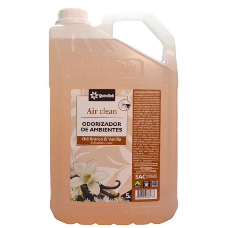 Odorizador de Ambiente Chá Branco e Vanilla Air Clean Quimilab (5 Litros)