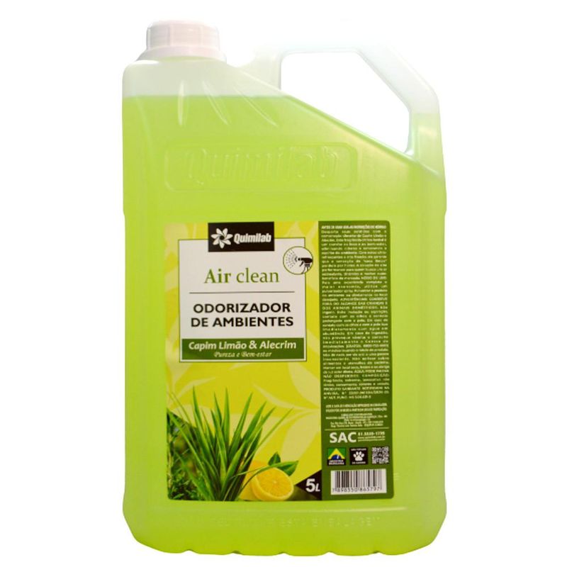 Odorizador de Ambiente Capim Limão e Alecrim Air Clean Quimilab (5 Litros)