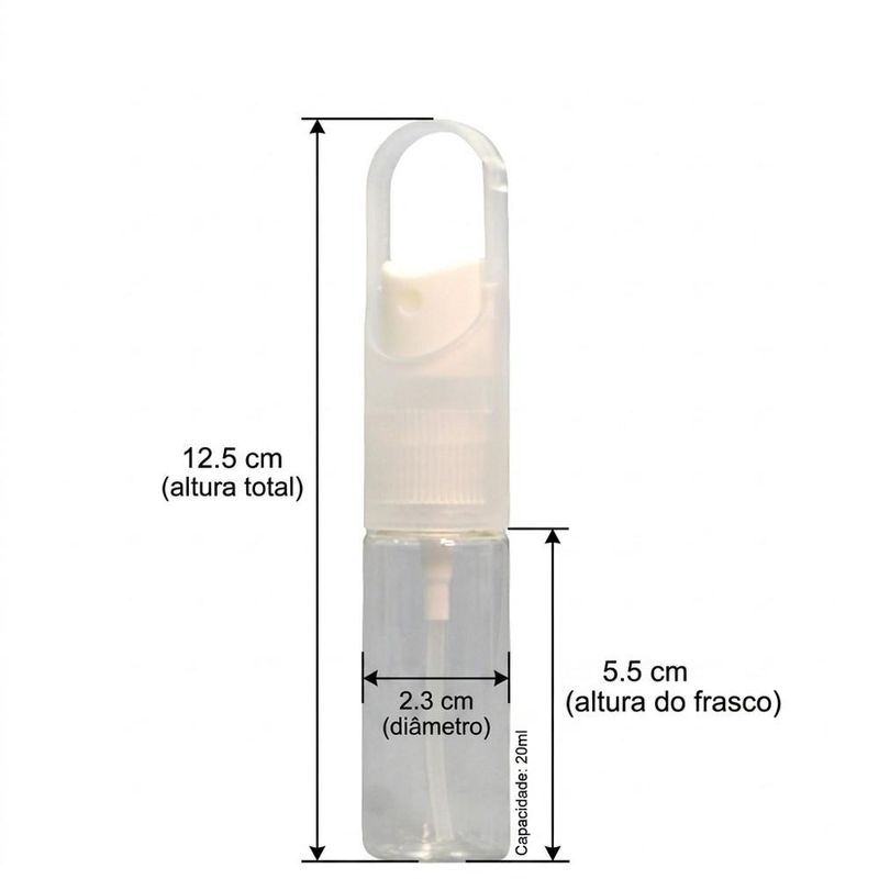 Frasco Spray Pulverizador Borrifador Recarregável P/ Porta Perfume 20ml BM36 (01 unidade)