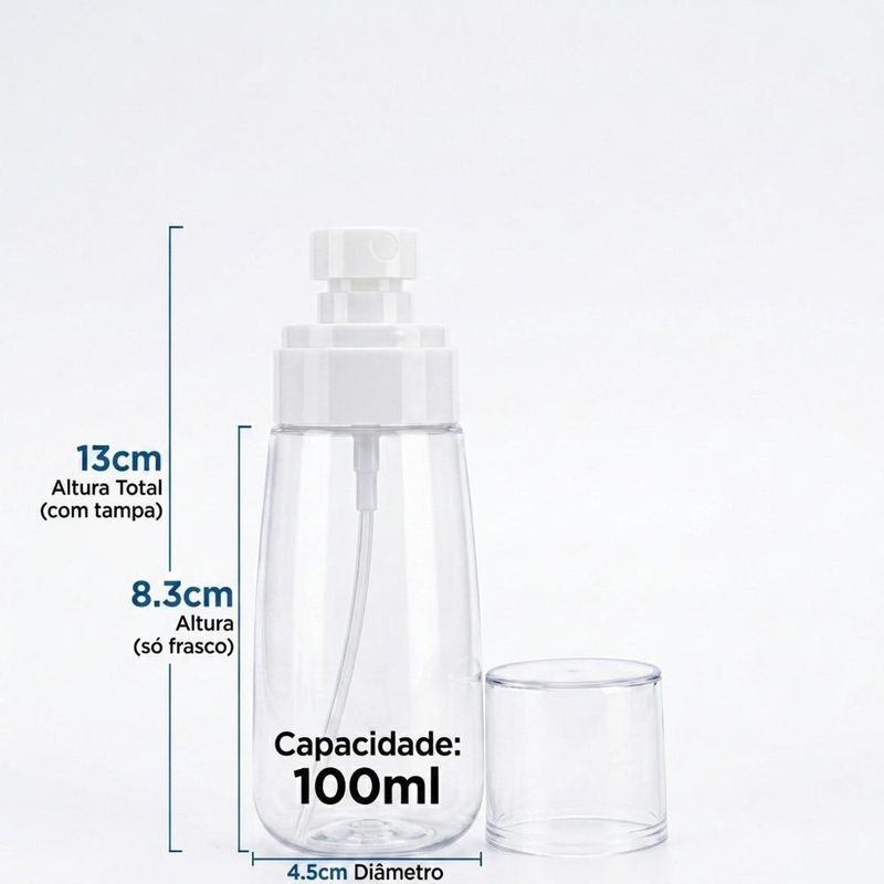 Frasco Borrifador Pulverizador Recarregável P/ Porta Perfume 100ml Rio Tijucas (01 unidade)