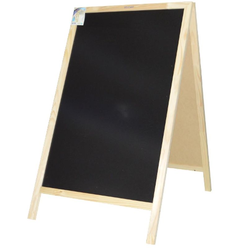 Cavalete de Madeira Gourmet Lousa Preta Dupla Face 60x100cm Souzart (01 unidade)