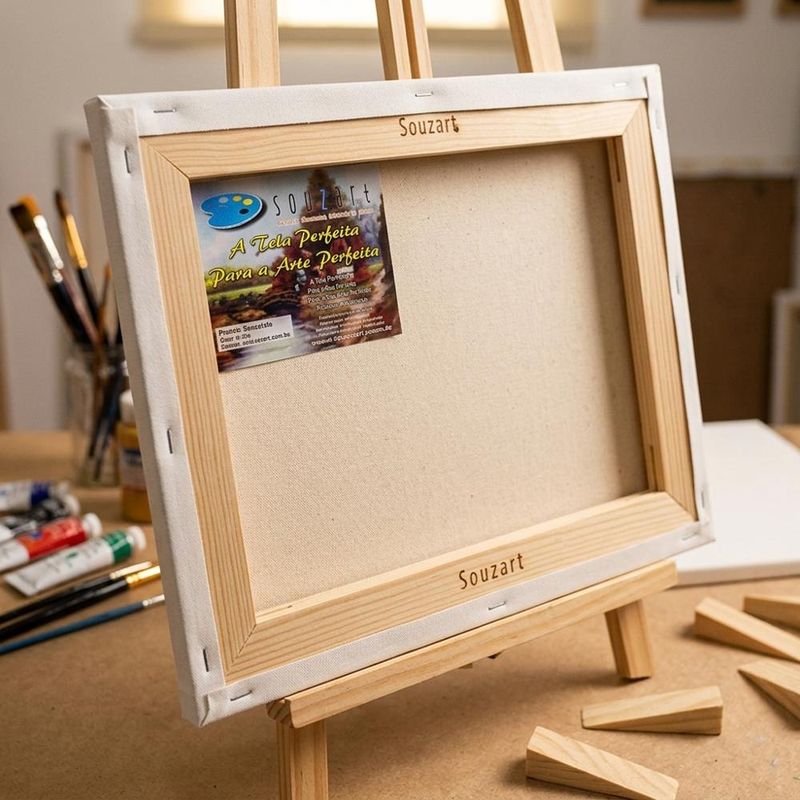 Tela de Algodão Virada P/ Pintura Artística Souzart (01 unidade)-30x60cm