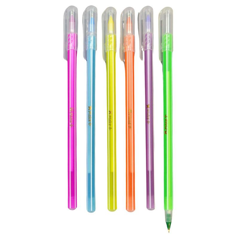 Canetas Esferográficas Color Line C/ 6 Cores Ponta 0.7mm Ref. 1091 Make+ (6 unidades)
