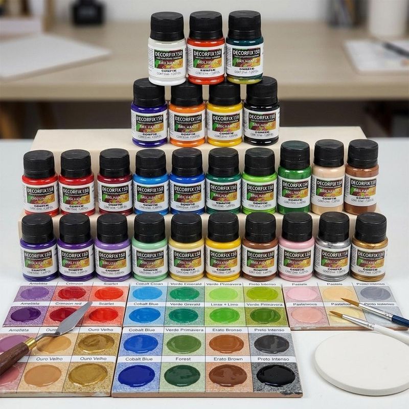Tinta Decorfix 150 Brilhante 37ml Corfix (01 unidade)-300-base brilhante incolor