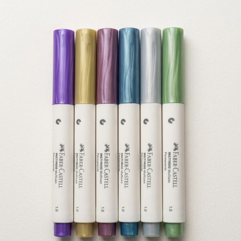 Marcador Permanente Multiuso Metálico Multimark Ponta 1.0 Faber-Castell (01 unidade)-807-ouro