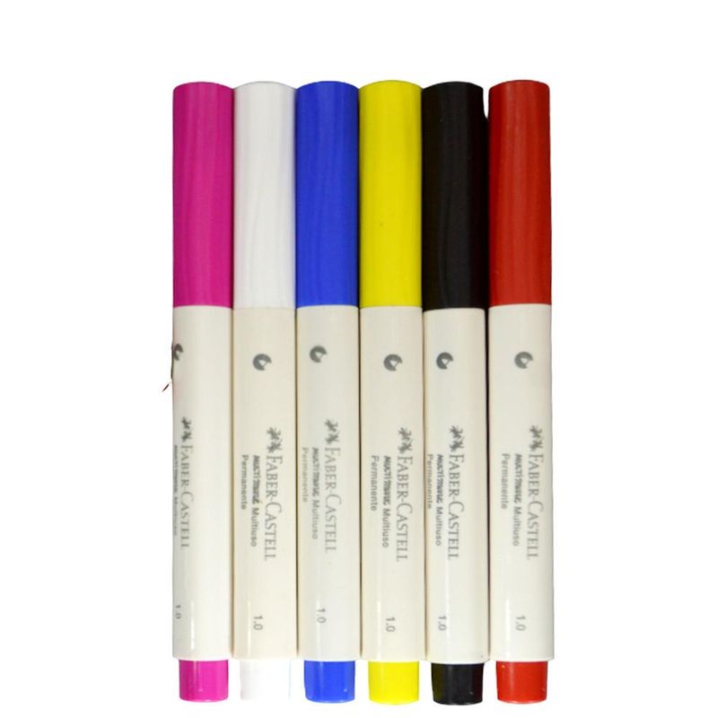 Marcador Permanente Basic Multimark Ponta 1.0 Faber-Castell (01 unidade)-736-azul escuro