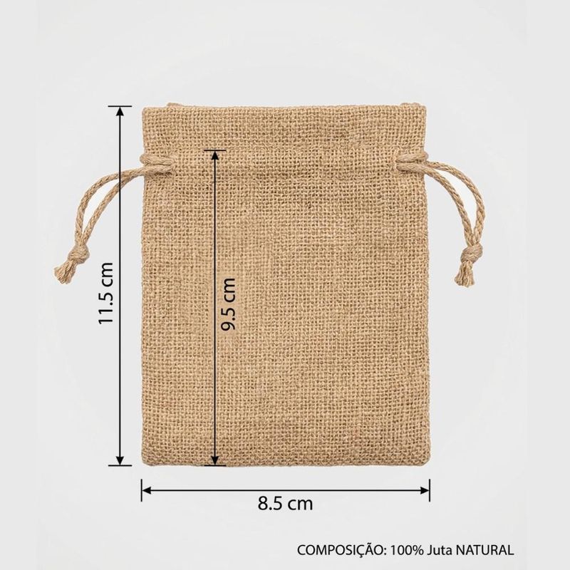 Saquinho de Juta 9x12cm Art Lille (10 unidades)